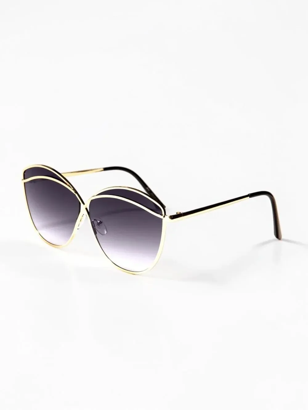 Giselle New Black Gradiant Gold Tone Metal Brow Band Details